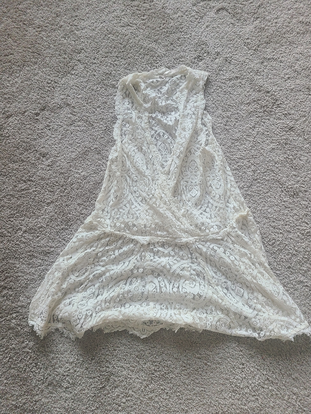 Free People Ivory Lace Overlay Sleeveless Camisole
